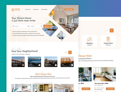 House Styler home page branding design graphic design home page icon illustration illustrator logo real estate typography ui ux vector web website