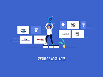 Awards & Accolades Design boy branding creative design illustration logo ui ux vector