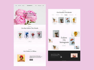 Website For Flower Shop branding design graphic design logo typography ui ux vector web