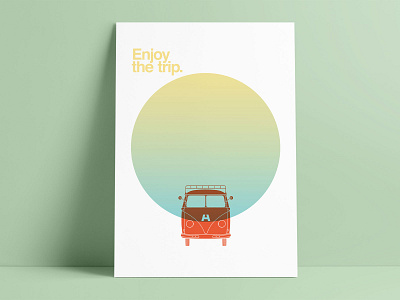 Enjoy the trip letterpress poser