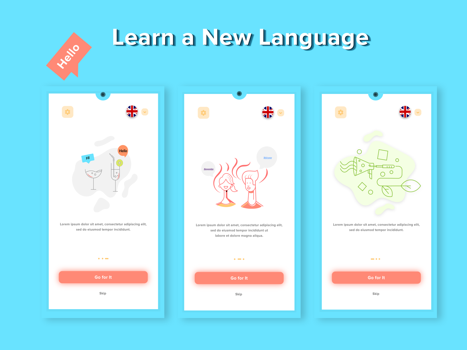 Learning language app by Suvash Chandra Das on Dribbble