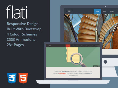 Flati Bootstrap Template flat flat design html template responsive themeforest twitter bootstrap