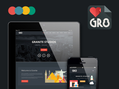 Granite - One Page Template flat flat design html template themeforest twitter bootstrap