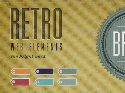 Retro Web Elements - Bright Pack retro web web elements