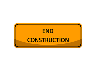 End Construction Sign signage signs symbols vector