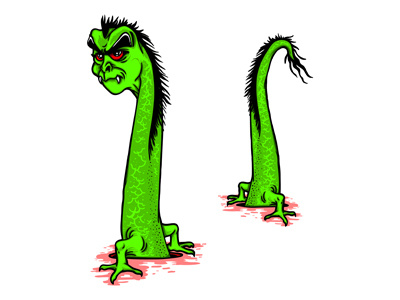 Ugly Beast beast cartoon character dragon fantasy illustration monster serpent ugly vector
