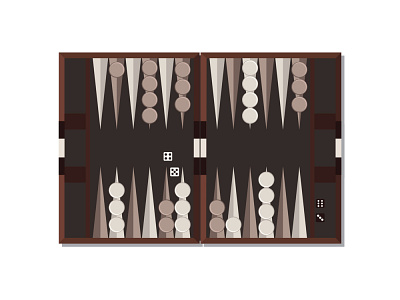 Backgammon Board Game artwork backgammon board game cartoon design flat game illustration simple unique vector