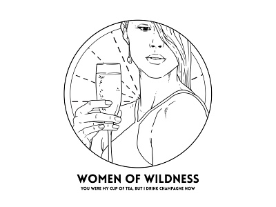 Women of Wildness Logo business hand draw hand drawn illustration logo made by order retro template unique vector wildness women