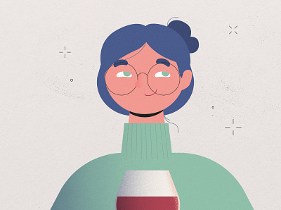 Wine tasting - conclusion art character cute design fruit girl instagram photoshop redwine studio study tasting vector website wine wine glass young