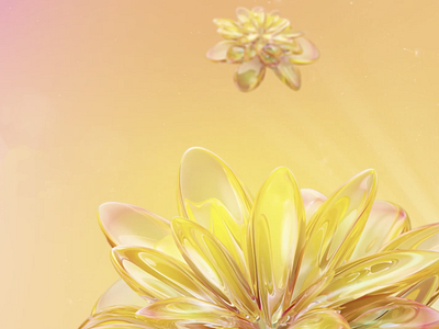 Tv channel ID design 3d animation art behance branding design flower glass illustration shine television texture