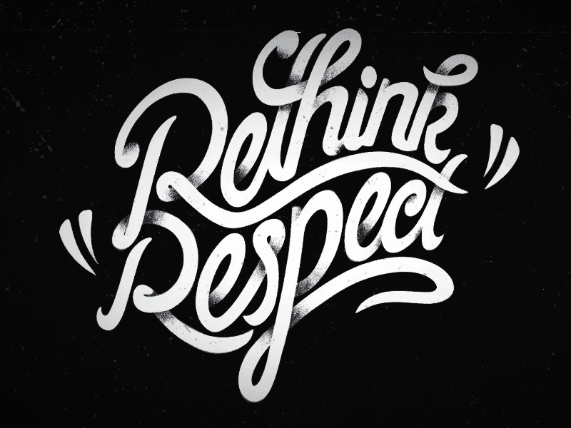 Rethink Respect logo animation animation art behance branding design icon illustration lettering logo type typography vector website