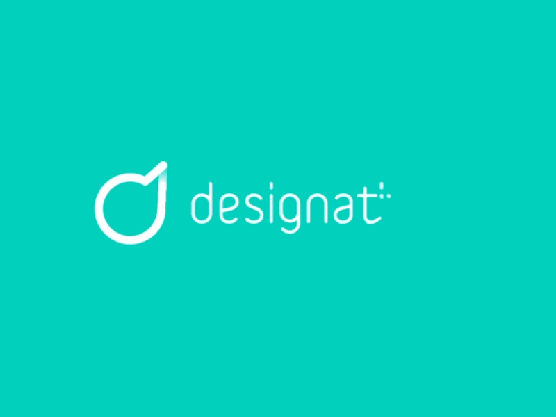 Designatives logo animation 3d animation app behance branding design flat identity illustration lettering logo type typography ui ux vector web