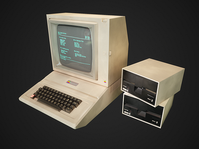 Apple II computer low-poly 3d 3dsmax animation apple apple design art behance computer computer game concept design game game animation game art low poly retro