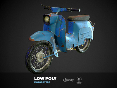 Low Poly Motorbike 3d 3dsmax animation art behance break city design fast game gameart illustration motor motor oil motorbike motorcycle photoshop road vehicle wheel