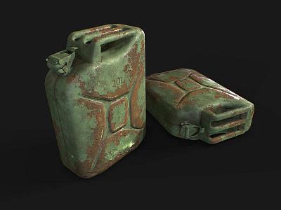 Rusty Jerrycan 3d model 3d 3dsmax animation art car design fuel game jerrycan low poly marmoset oil old petrol photoshop render rusty tank truck