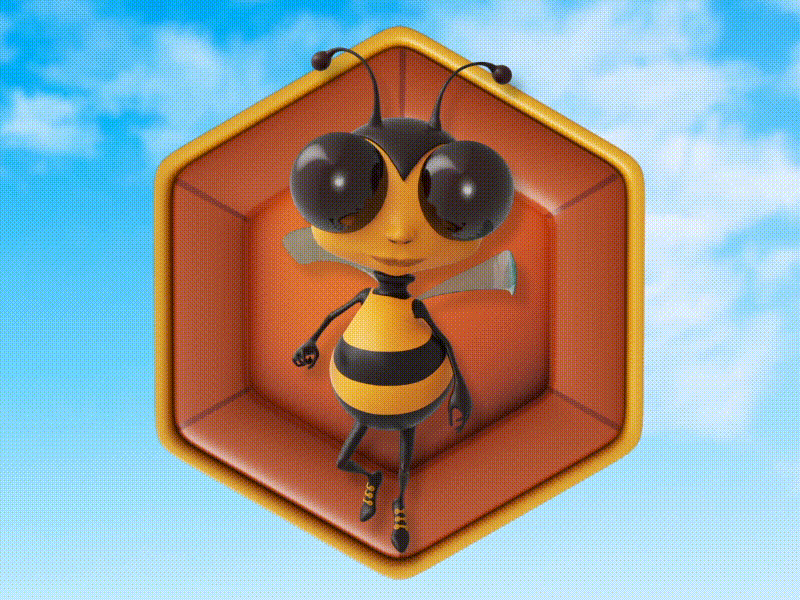 Queenboy 3d animation 3d 3dsmax animal animation art behance character character concept design eye fly maya queen queen bee rig rigging texture