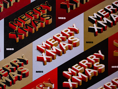 MBS Christmas postcards 2019 3d art behance card christmas christmas card client design gift holiday illustration people photoshop postcard typography vector xmas xmas party