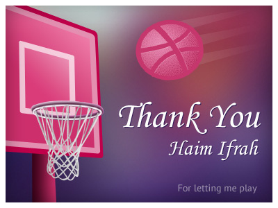 Thanks! basketball invitation thanks
