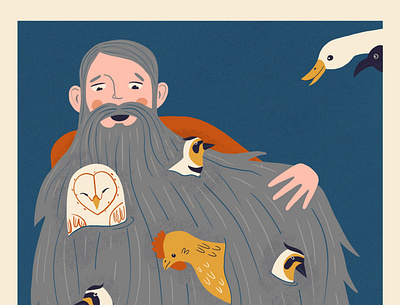 Man With A Beard childrens illustration edward lear illustration kid lit thunderandicecream