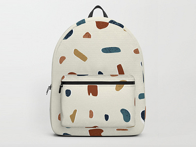 Terrazzo stone pattern backpack backpack illustration pattern product stone terrazzo