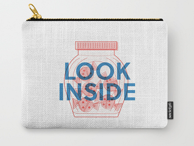Look Inside candy look inside overlay risograph see through sweets typography