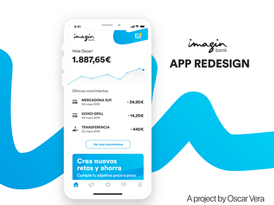 ImagineBank App redesign concept app app design apple application concept imaginebank ios lacaixa redesign ui