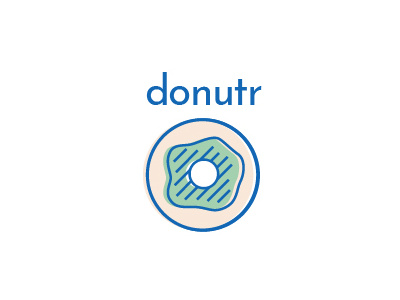 Donutr App Logo app application brand donutr donuts fastfood healthy identity nutrition restaurant restauration