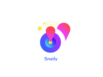 Snaily App Logo color flashy snail snaily