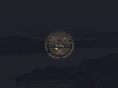 The Bay Restaurant Logo app application logo restaurant san francisco the bay