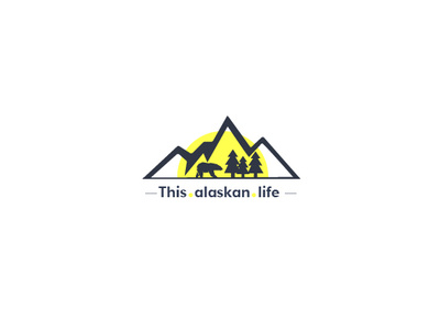 Logo This Alaskan Life 2 bear brand branding creative design forest graphic design identity logo logotype minimalism mountain ui webdesign