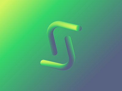 S 3d arrow brand branding design dribbble gradient green s stroke technology type typedesign typography vector