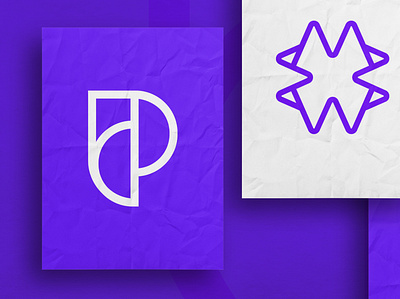 Logo Designs brand branding creative design dribbble graphic design identity layout linework logo logo design mark p poster premium premium mockup presentation purple texture type
