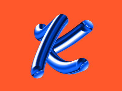 K 3d blend blue branding bright cool creative dribbble frisco orange premium procreate psd type type art typedesign typeface typography vector