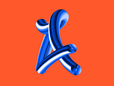 A 3d art 3dtype adobe bend blue creative design dribbble fresco illustration ipad ipadpro metallic orange pen type typographic typography typography art vector