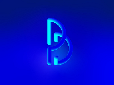 BPD 3d b blend blue design dribbble effect gradient graphic design illustration illustrator type typography vector