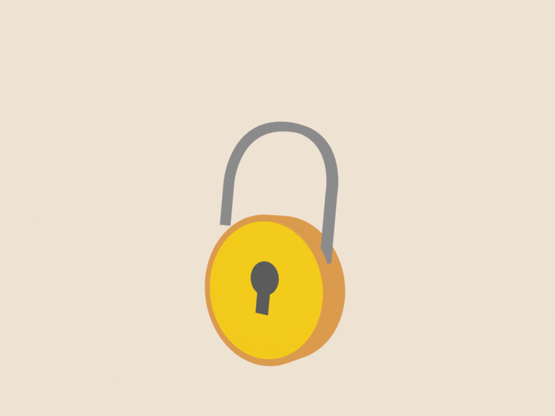 Lock / Unlock illustration motion