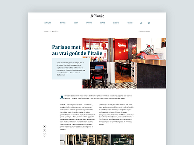 Le Monde newspaper redesign 📰 article newspaper ui