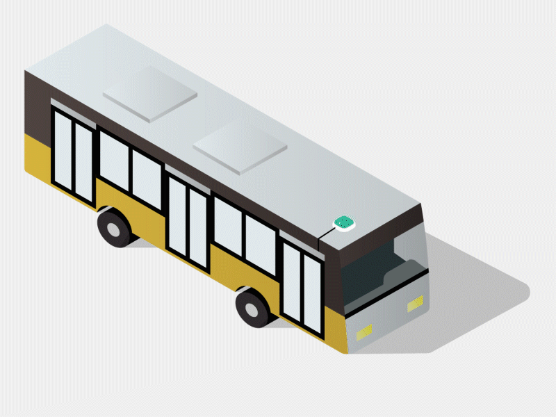 Bus illustration isometric illustration motion design