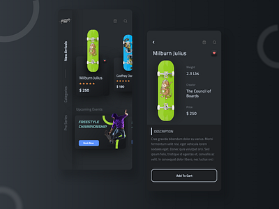 Skateboard Shop (Dark Mode)