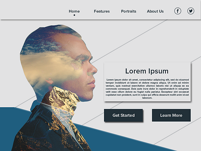 Daily UI - 003 Landing Page double exposure exposure landing page minimal minimalistic web website