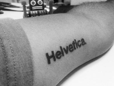 Helvetica helvetica tattoo