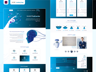 Landign page for learning artificial intelligence design landingpage mobile app uiux userinterface web app website