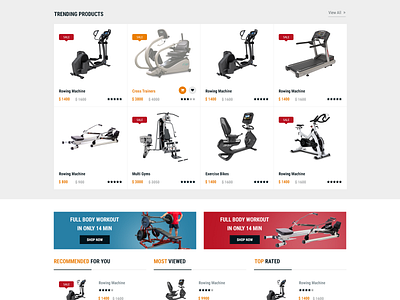 Fitness Superstore Redesign e commerce website