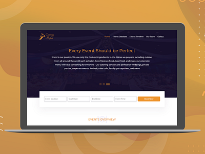 catering resturant design illustration landingpage ui design user research userinterface web web app web design website