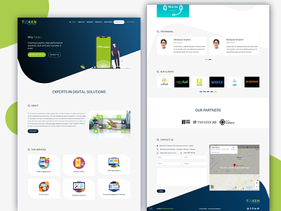 Token Master "Company Profiel" design illustration landingpage ui design userinterface web app website