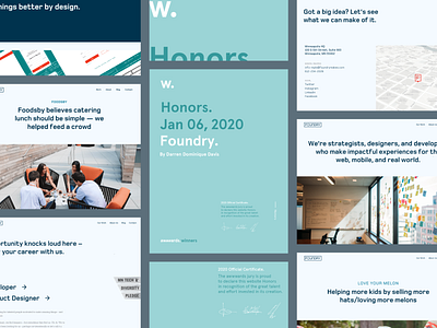 Foundry about us agency agency website awwwards careers page case study clean honors landing page layout minimal minneapolis product design ui ux