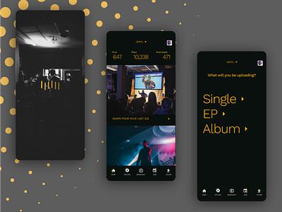 Music App UI Exploration dark mode large type layout music music app product design ui ux