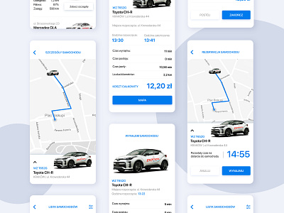Panek Car Sharing - app redesign app app design brand car sharing iphonex panek redesign