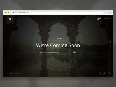 Adhyat coming soon page comingsoon design ui web webapp