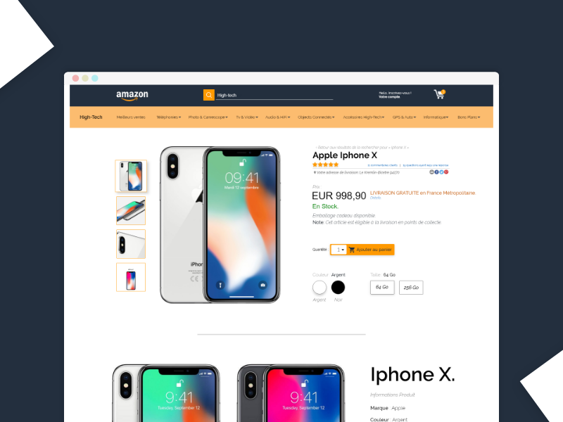 Amazon product page redesign by Andy Dodakal on Dribbble